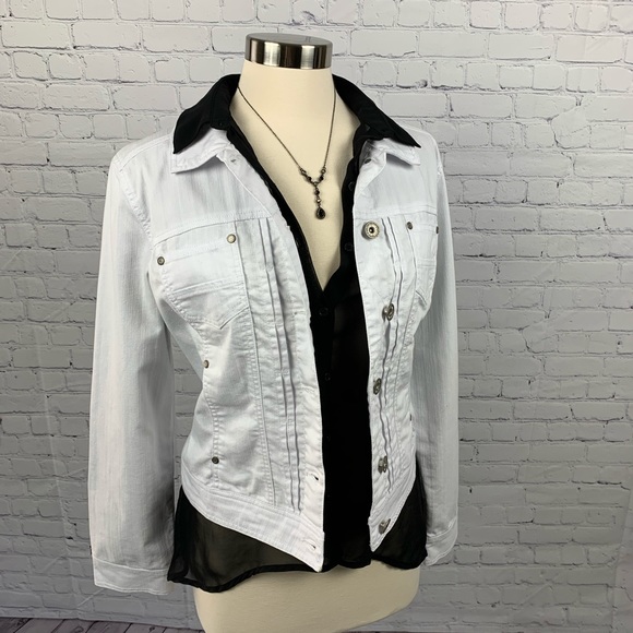 Live a Little Jackets & Blazers - Live A Little White Denim Jacket/Jean Jacket Large